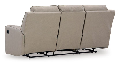 Lavenhorne Pebble Reclining Sofa with Drop Down Table