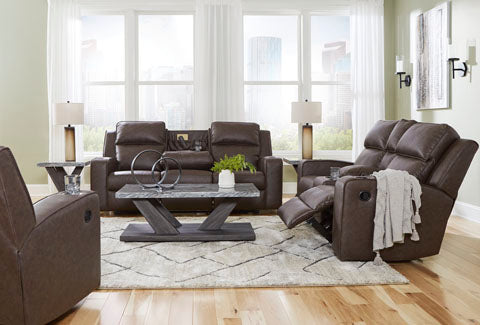 Lavenhorne Umber Reclining Sofa and Loveseat Set