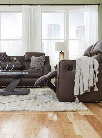Lavenhorne Umber Reclining Sofa and Loveseat Set