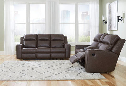 Lavenhorne Umber Reclining Sofa and Loveseat Set