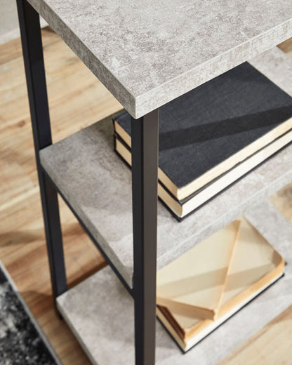 Lazabon Gray and Black Home Office Desk