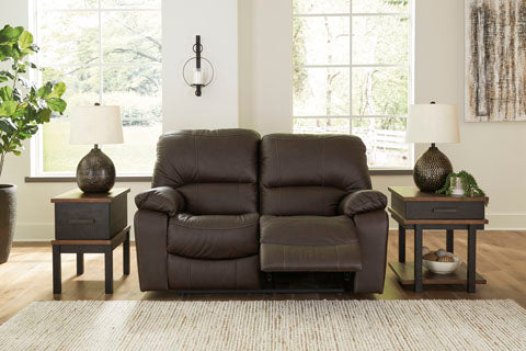 Leesworth Dark Brown Power Reclining Loveseat