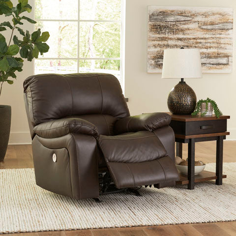 Leesworth Dark Brown Power Rocker Recliner