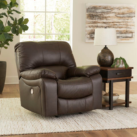 Leesworth Dark Brown Power Rocker Recliner