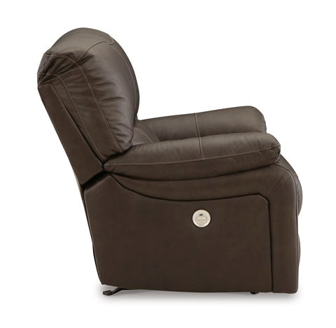 Leesworth Dark Brown Power Rocker Recliner