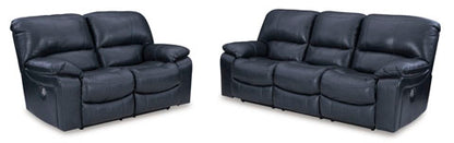 Leesworth Ocean Power Reclining Sofa and Loveseat Set