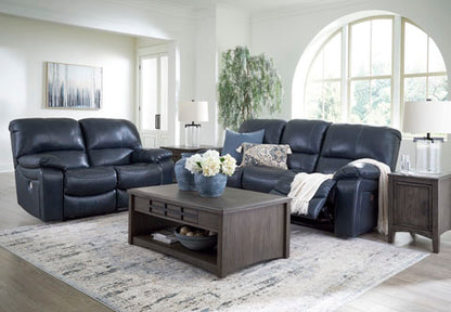 Leesworth Ocean Power Reclining Sofa and Loveseat Set