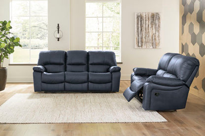 Leesworth Ocean Power Reclining Sofa and Loveseat Set