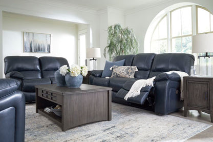 Leesworth Ocean Power Reclining Sofa and Loveseat Set