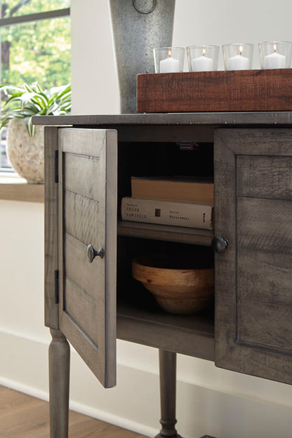 Lennick Antique Gray Accent Cabinet