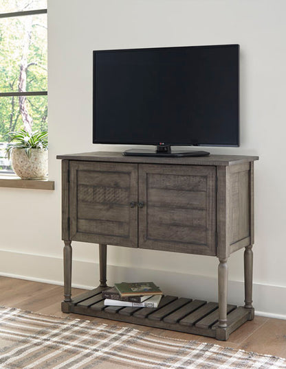 Lennick Antique Gray Accent Cabinet