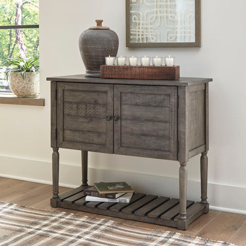 Lennick Antique Gray Accent Cabinet