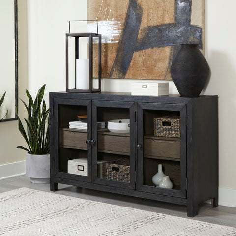 Lenston Black Accent Cabinet