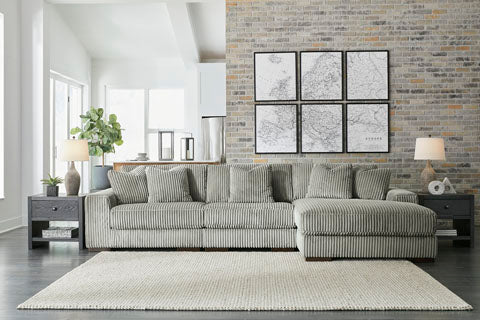 Lindyn Fog 3-pc Sectional with Chaise