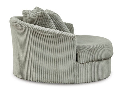 Lindyn Fog Oversized Swivel Accent Chair