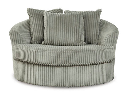 Lindyn Fog Oversized Swivel Accent Chair