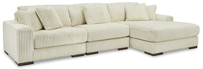 Lindyn Ivory 3-Piece Sectional with Chaise