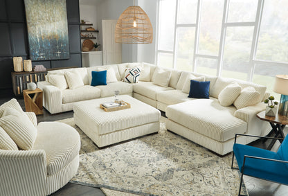 Lindyn Ivory 5-Piece Sectional with Chaise