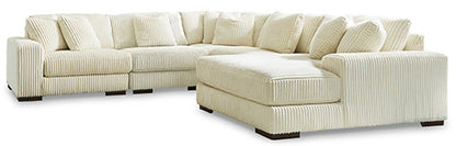 Lindyn Ivory 5-Piece Sectional with Chaise