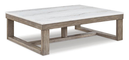 Loyaska Ivory and Brown Coffee Table