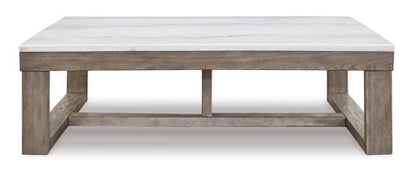 Loyaska Ivory and Brown Coffee Table