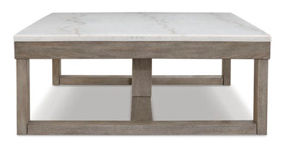 Loyaska Ivory and Brown Coffee Table