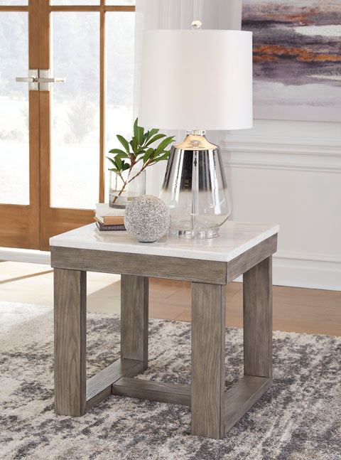 Loyaska Brown and Ivory End Table