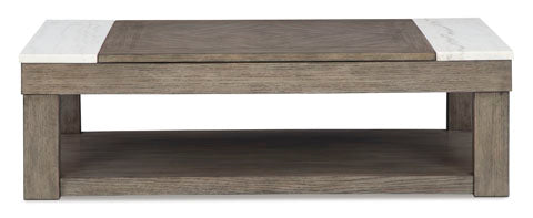 Loyaska Grayish Brown Lift-Top Coffee Table