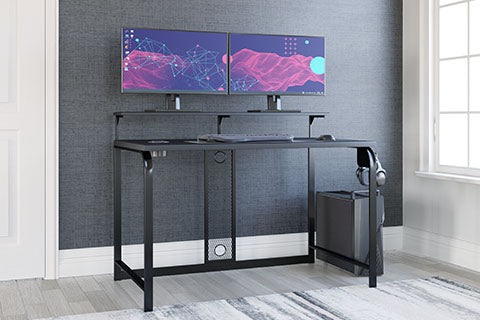 Lynxtyn Black Home Office Desk