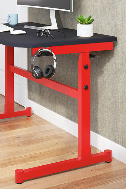 Lynxtyn Red Adjustable Height Desk