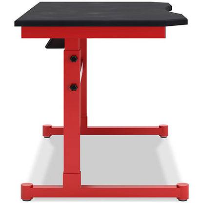 Lynxtyn Red Adjustable Height Desk