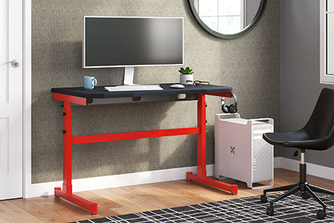 Lynxtyn Red Adjustable Height Desk