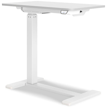 Lynxtyn White Adjustable Height Side Desk