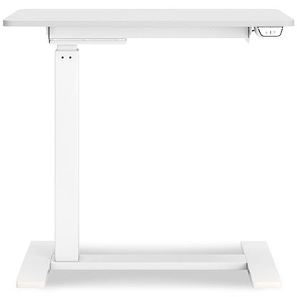 Lynxtyn White Adjustable Height Side Desk