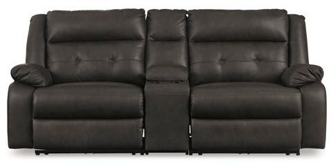 Mackie Pike Storm 3-Piece Power Reclining Sectional Loveseat with Console