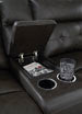 Mackie Pike Storm 3-Piece Power Reclining Sectional Loveseat with Console