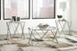 Madanere Chrome Finish Coffee and End Tables