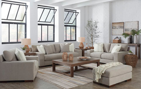 Maggie Flax Sofa and Loveseat Set