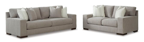 Maggie Flax Sofa and Loveseat Set