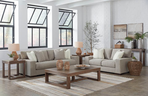 Maggie Flax Sofa and Loveseat Set