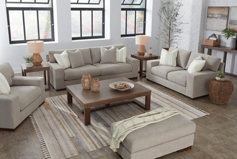 Maggie Flax Sofa and Loveseat Set