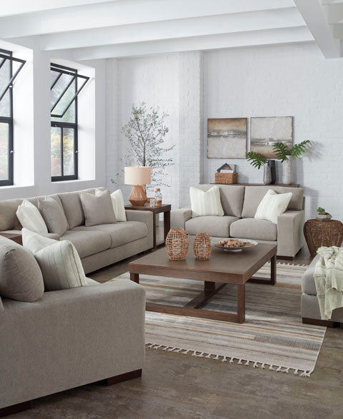 Maggie Flax Sofa and Loveseat Set