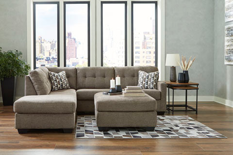 Mahoney Brown 2-Piece Full Sleeper Sectional with Chaise