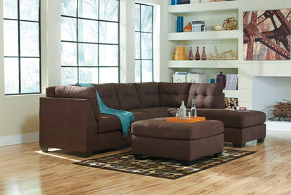 Maier Walnut 2-Piece Sectional with Chaise