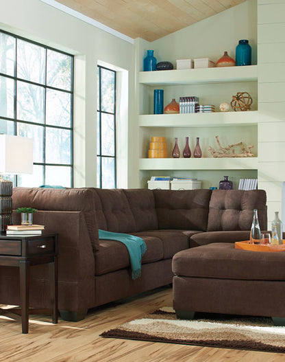 Maier Walnut 2-Piece Sectional with Chaise
