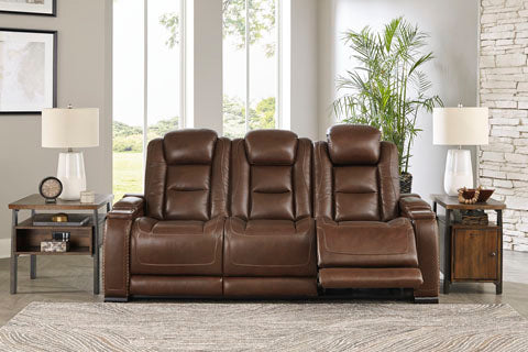 The Man-Den Brown Power Reclining Sofa