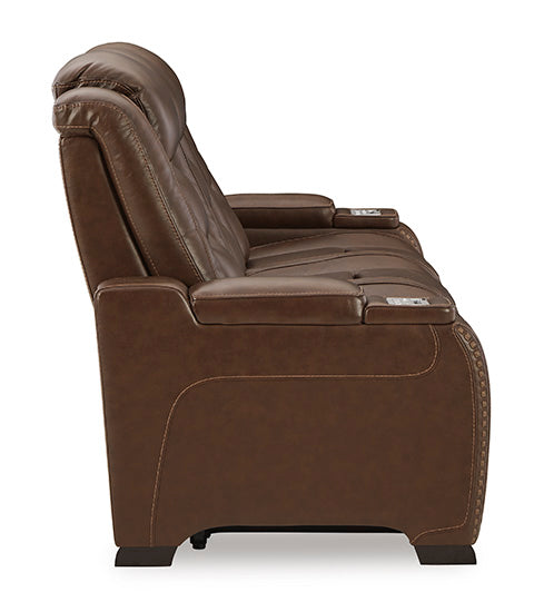 The Man-Den Brown Power Reclining Sofa