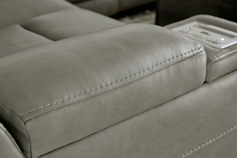 The Man-Den Gray Power Reclining Sofa