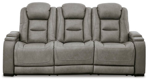 The Man-Den Gray Power Reclining Sofa