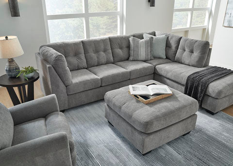 Marleton Gray 2-Piece Full Sleeper Sectional with Chaise